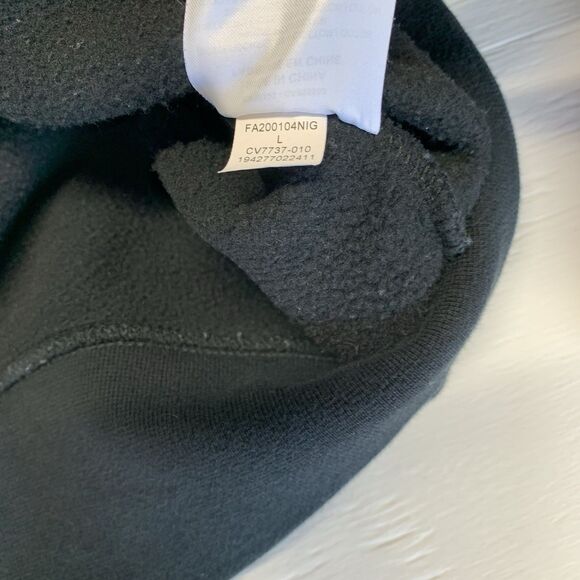 Jordan Hoodie Womens Crop L Black Loose Fit Pullover Sweater Sweatshirt - Picture 7 of 14